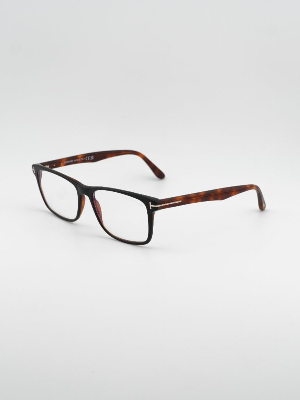 Tom Ford FT5752-B 005 Eyeglasses Black 53mm Rectangle Frame